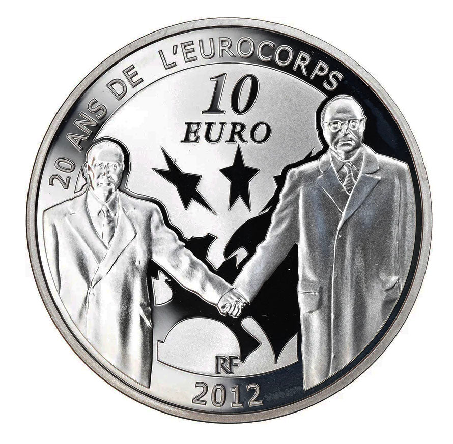 Γαλλία 10 € 20 χρόνια L'Eurocorps Silver Proof 2012