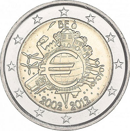 Βέλγιο 2 € 10 χρόνια Euro 2012