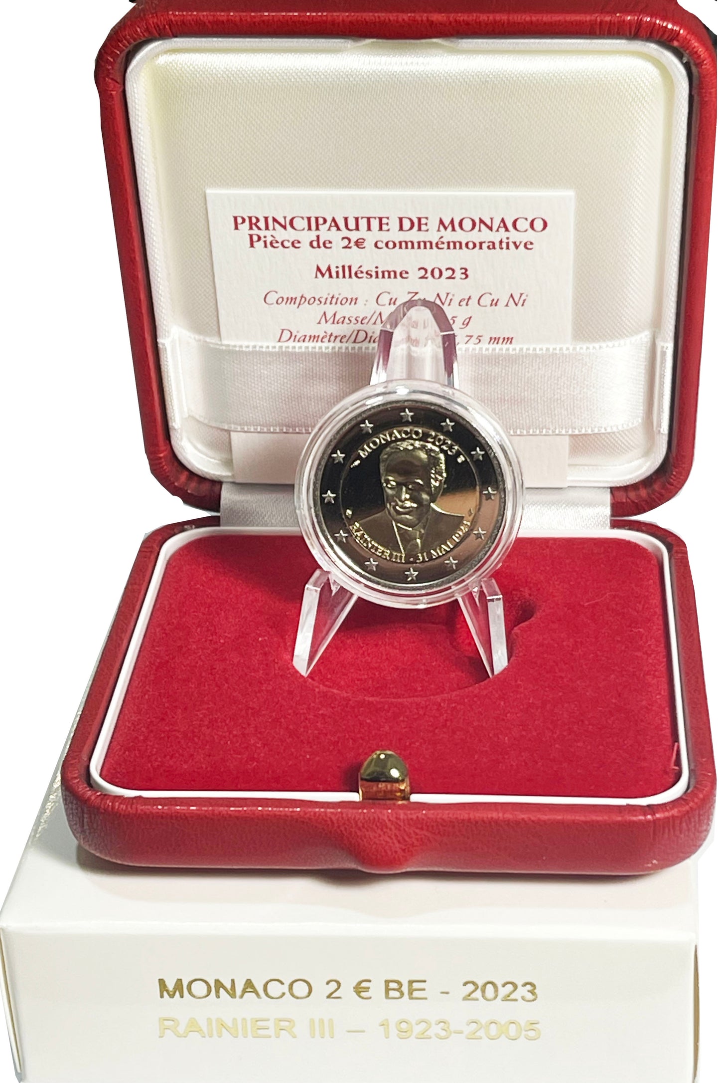 Monaco 2€ 100 Years Birth of Rainier III 2023 Απόδειξη