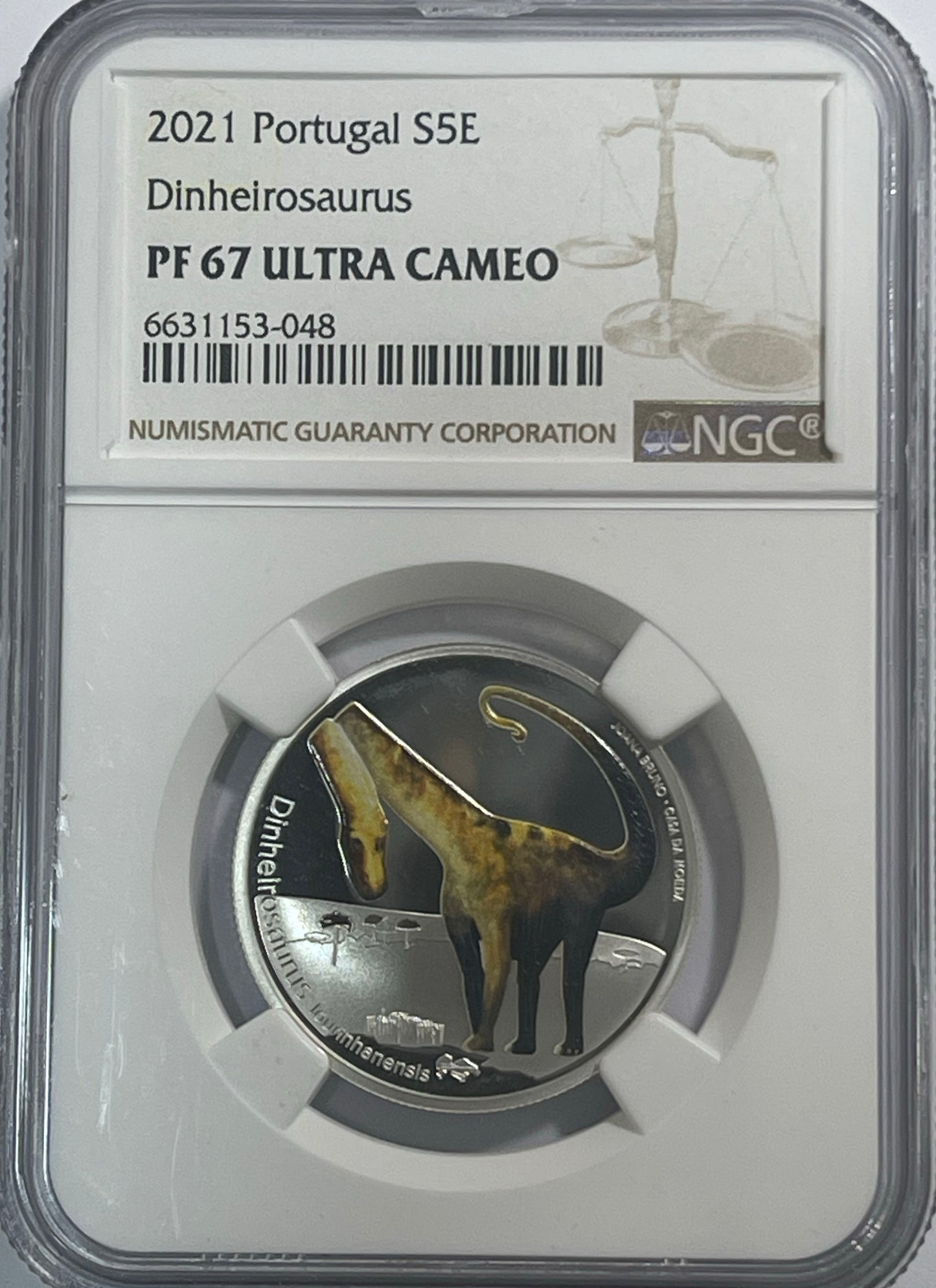 Πορτογαλία 5€ Dinheirosaurus Lourinhanensis PF 67 ULTRA CAMEO