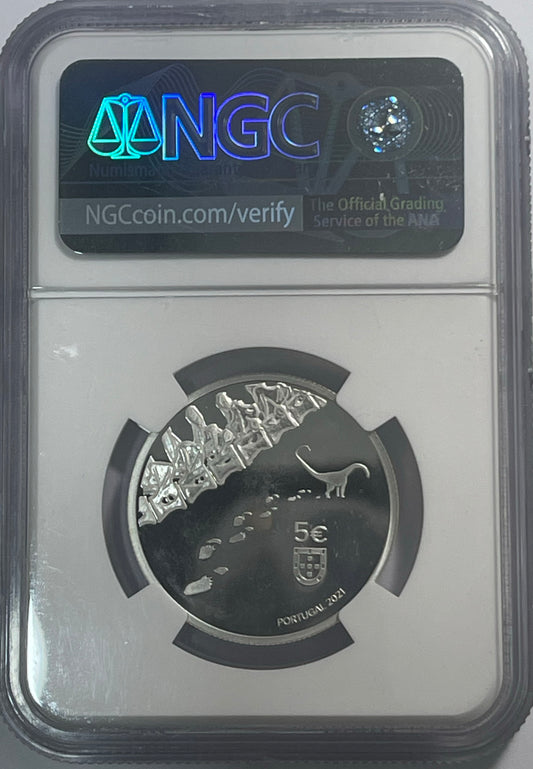 Πορτογαλία 5€ Dinheirosaurus Lourinhanensis PF 67 ULTRA CAMEO