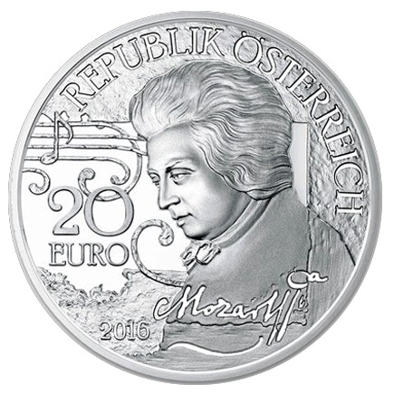 Αυστρία 20€ Genius Mozart - The Legend proof 2016