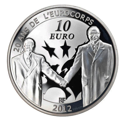 Γαλλία 10 € 20 χρόνια L'Eurocorps Silver Proof 2012