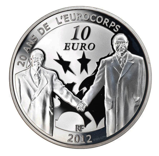 Γαλλία 10 € 20 χρόνια L'Eurocorps Silver Proof 2012