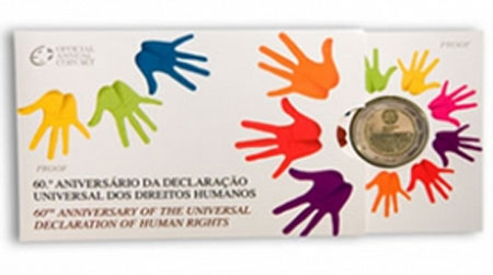 Πορτογαλία 2 € 60η επέτειος της Διακήρυξης των Ανθρωπίνων Δικαιωμάτων Απόδειξη 2008