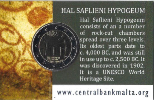 Μάλτα 2€ Hal Saflieni Hypogeum 2022 Coincard