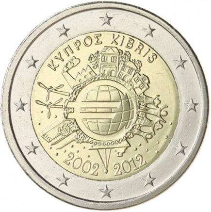 Κύπρος 2 € 10 χρόνια Euro 2012