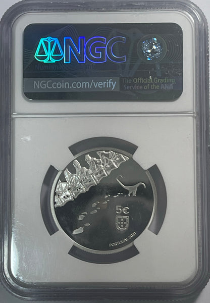 Πορτογαλία 5€ Dinheirosaurus Lourinhanensis PF 67 ULTRA CAMEO
