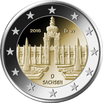 Γερμανία 2€ Zwinger Palace Dresden 2016
