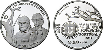 Πορτογαλία 2,5 € Capelo and Ivens - Portugal Explorers Proof 2011