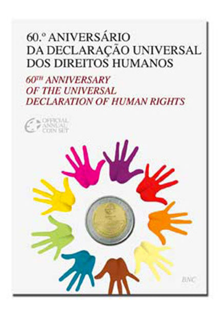 Πορτογαλία 2€ 60η επέτειος της Διακήρυξης των Ανθρωπίνων Δικαιωμάτων 2008 BNC - ΠΑΡΑΤΗΡΗΣΕΙΣ