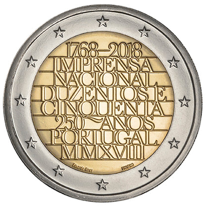 Πορτογαλία 2€ 250 Χρόνια INCM 2018 BNC
