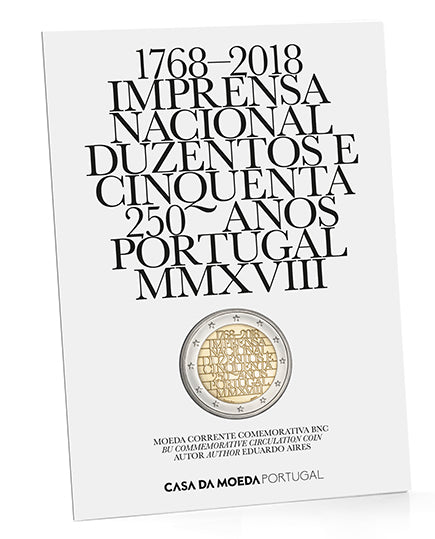 Πορτογαλία 2€ 250 Χρόνια INCM 2018 BNC