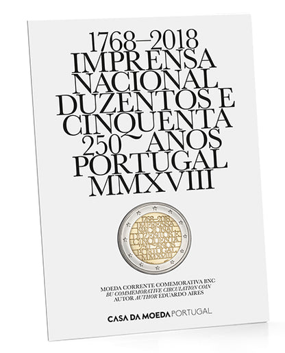 Πορτογαλία 2€ 250 Χρόνια INCM 2018 BNC
