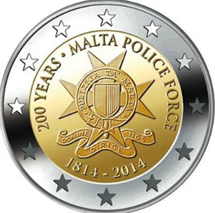 Μάλτα 2 € 200 χρόνια Αστυνομία 2014